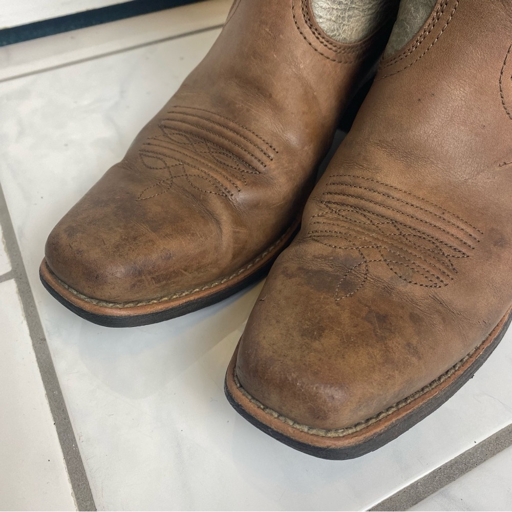 Ariat Women’s round up square toe western boots coastal cowgirl embroidered 8.5 - Picture 9 of 13